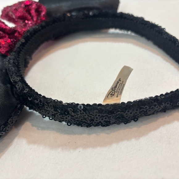 Disney Minnie Mouse Headband Ears With Bow Multicolor & Black Sequin Hat Mickey - Picture 4 of 6